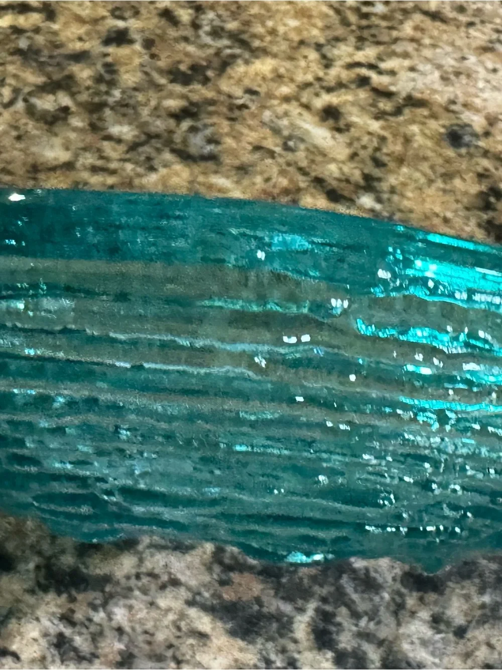Vintage Anchor Hocking Soreno Aqua Blue Glass Ashtray 6 1/2” MCM